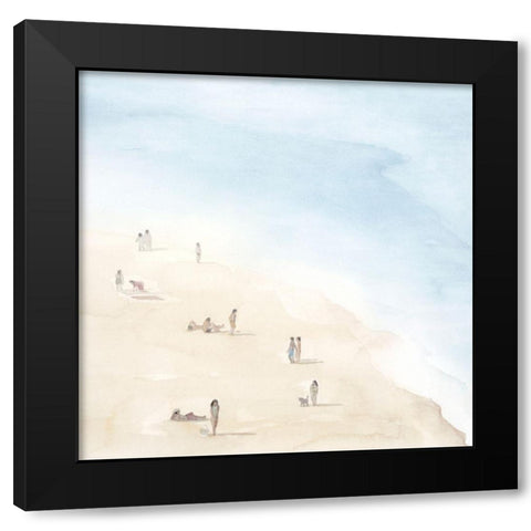 Beach Goers II Black Modern Wood Framed Art Print with Double Matting by Popp, Grace