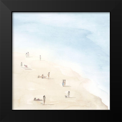 Beach Goers II Black Modern Wood Framed Art Print by Popp, Grace