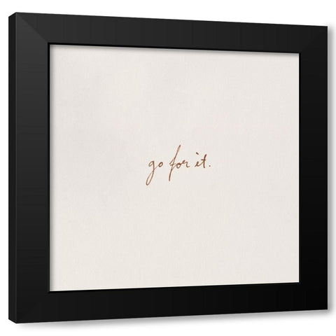 Scrawled Affirmations II Black Modern Wood Framed Art Print by Caroline, Emma