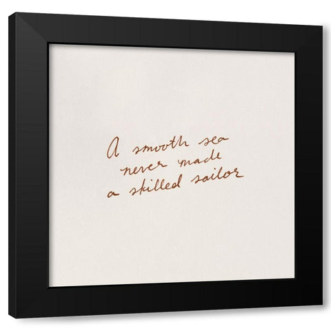 Scrawled Affirmations IV Black Modern Wood Framed Art Print by Caroline, Emma