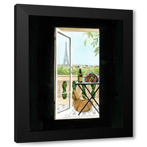 Terrace in Paris I Black Modern Wood Framed Art Print with Double Matting by Popp, Grace