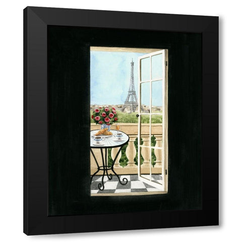 Terrace in Paris II Black Modern Wood Framed Art Print with Double Matting by Popp, Grace