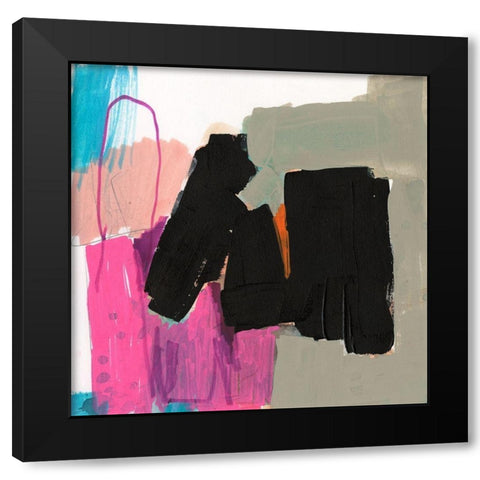 Primary Action I Black Modern Wood Framed Art Print with Double Matting by Goldberger, Jennifer