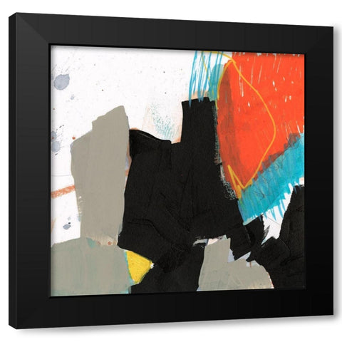 Primary Action II Black Modern Wood Framed Art Print with Double Matting by Goldberger, Jennifer