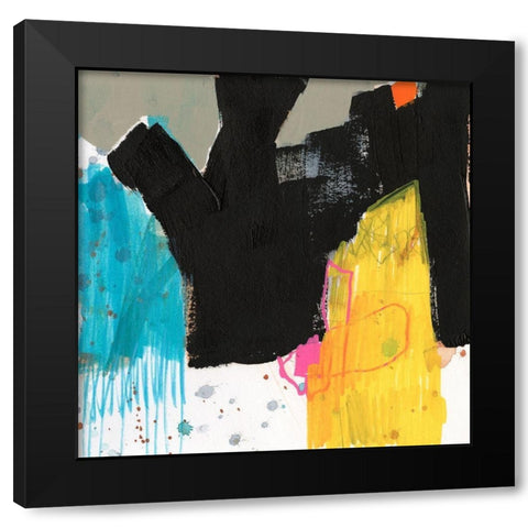 Primary Action III Black Modern Wood Framed Art Print with Double Matting by Goldberger, Jennifer