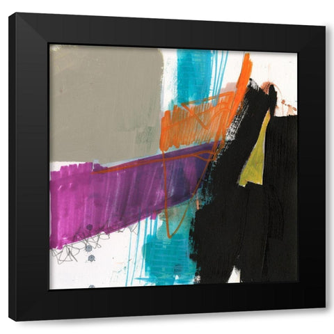 Primary Action V Black Modern Wood Framed Art Print with Double Matting by Goldberger, Jennifer