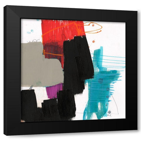 Primary Action VI Black Modern Wood Framed Art Print with Double Matting by Goldberger, Jennifer