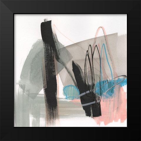 Linear Instinct II Black Modern Wood Framed Art Print by Goldberger, Jennifer