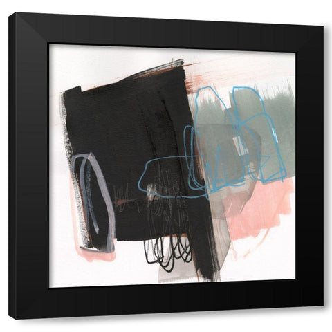 Linear Instinct VIII Black Modern Wood Framed Art Print with Double Matting by Goldberger, Jennifer