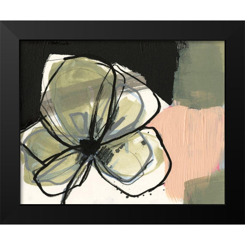 Floral Synergy II Black Modern Wood Framed Art Print by Goldberger, Jennifer