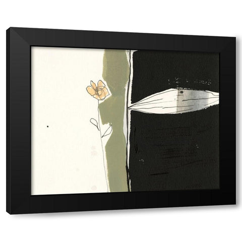 Floral Synergy III Black Modern Wood Framed Art Print with Double Matting by Goldberger, Jennifer