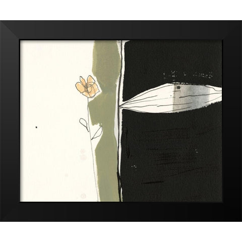 Floral Synergy III Black Modern Wood Framed Art Print by Goldberger, Jennifer