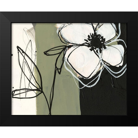 Floral Synergy IV Black Modern Wood Framed Art Print by Goldberger, Jennifer