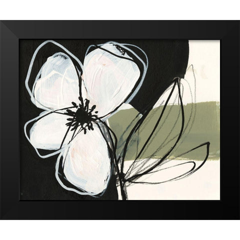 Floral Synergy VI Black Modern Wood Framed Art Print by Goldberger, Jennifer