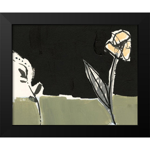 Floral Synergy VII Black Modern Wood Framed Art Print by Goldberger, Jennifer