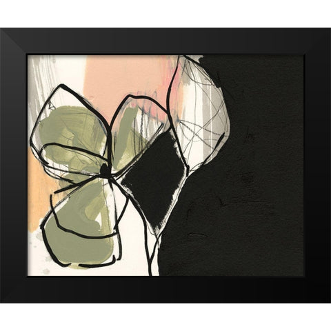 Floral Synergy VIII Black Modern Wood Framed Art Print by Goldberger, Jennifer