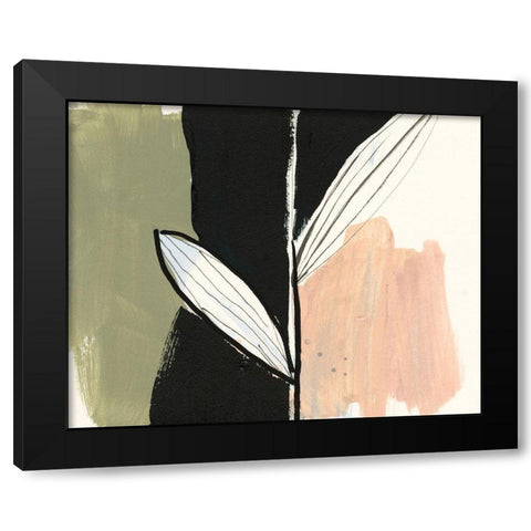 Floral Synergy IX Black Modern Wood Framed Art Print with Double Matting by Goldberger, Jennifer