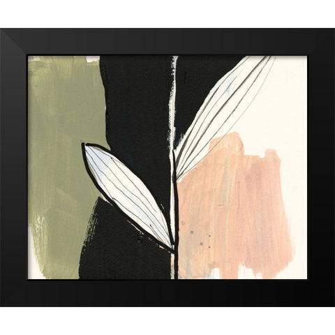 Floral Synergy IX Black Modern Wood Framed Art Print by Goldberger, Jennifer