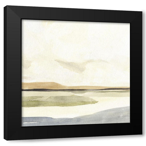 Slate Horizon IV Black Modern Wood Framed Art Print with Double Matting by Warren, Annie