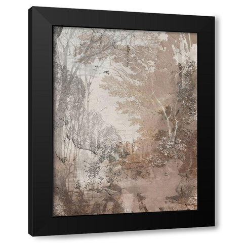 Fresco Collage III Black Modern Wood Framed Art Print with Double Matting by Barnes, Victoria