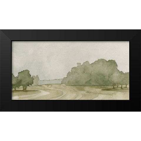 On Course II Black Modern Wood Framed Art Print by Caroline, Emma