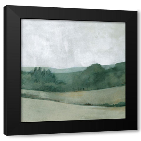 Soft Evening Landscape II Black Modern Wood Framed Art Print with Double Matting by Caroline, Emma