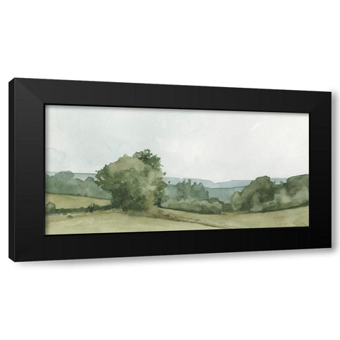 Vintage Landscape Sketch I Black Modern Wood Framed Art Print with Double Matting by Caroline, Emma