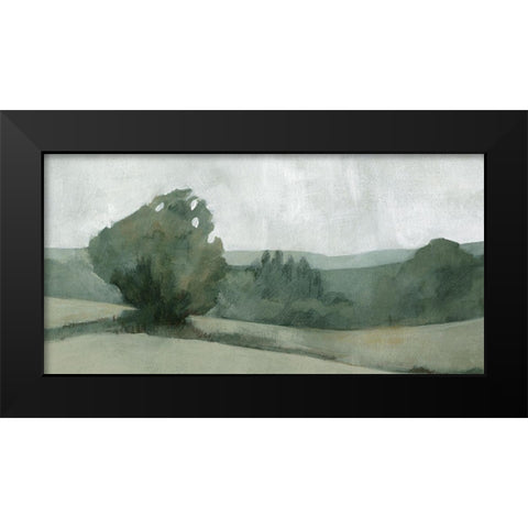 Soft Green Landscape I Black Modern Wood Framed Art Print by Caroline, Emma