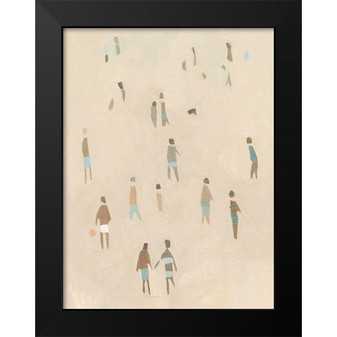 Beach Goer I Black Modern Wood Framed Art Print by Caroline, Emma