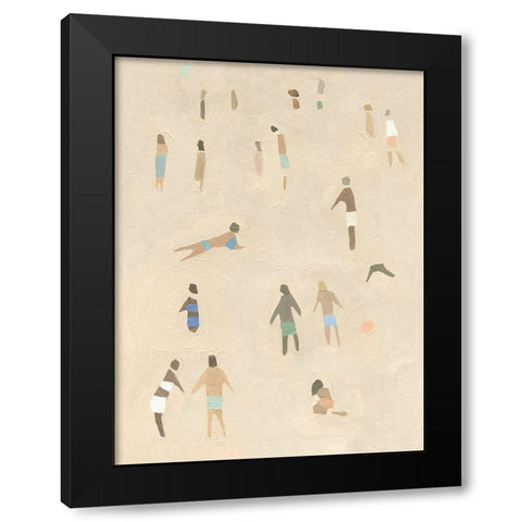 Beach Goer II Black Modern Wood Framed Art Print by Caroline, Emma