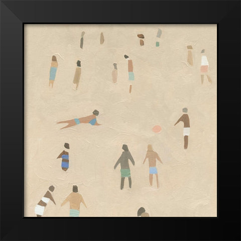 Beach Goer III Black Modern Wood Framed Art Print by Caroline, Emma