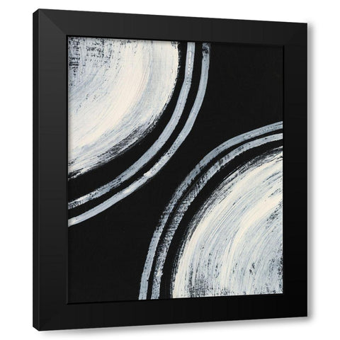 Ivory and Black I Black Modern Wood Framed Art Print with Double Matting by Moore, Regina