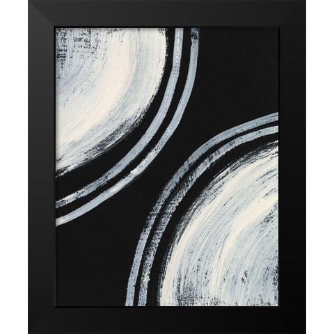 Ivory and Black I Black Modern Wood Framed Art Print by Moore, Regina