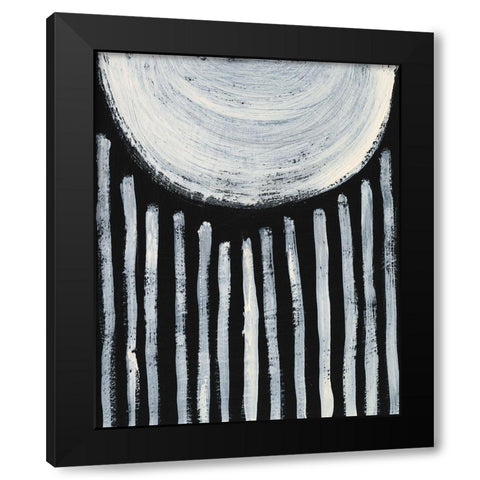 Ivory and Black II Black Modern Wood Framed Art Print by Moore, Regina