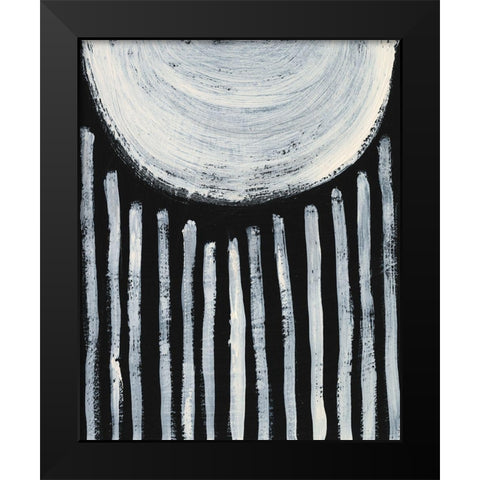 Ivory and Black II Black Modern Wood Framed Art Print by Moore, Regina
