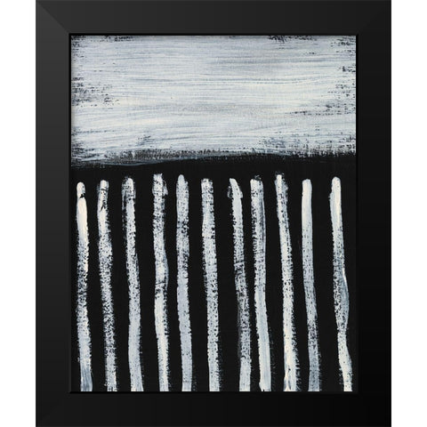 Ivory and Black III Black Modern Wood Framed Art Print by Moore, Regina