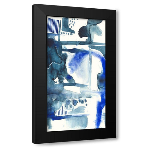 Singing the Blues I Black Modern Wood Framed Art Print by Moore, Regina