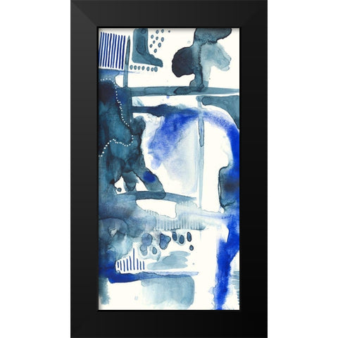 Singing the Blues I Black Modern Wood Framed Art Print by Moore, Regina