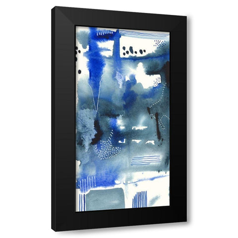 Singing the Blues II Black Modern Wood Framed Art Print by Moore, Regina