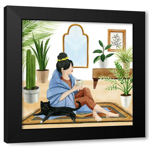 Alone Time I Black Modern Wood Framed Art Print with Double Matting by Popp, Grace