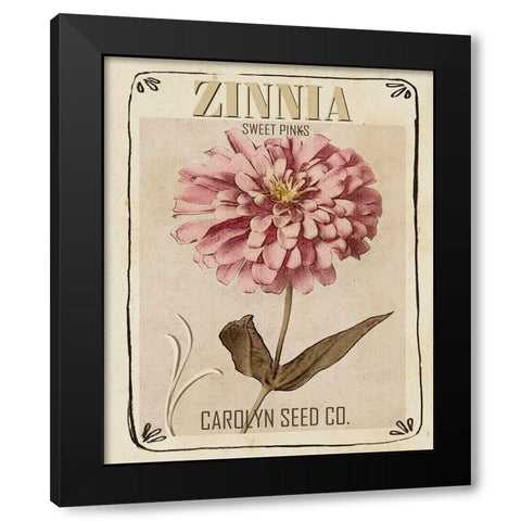 Vintage Seed Packets II Black Modern Wood Framed Art Print by Studio W