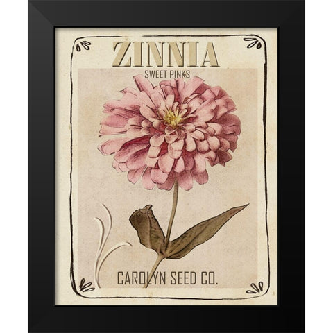 Vintage Seed Packets II Black Modern Wood Framed Art Print by Studio W