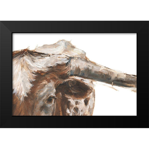 Steer Clear II Black Modern Wood Framed Art Print by Harper, Ethan