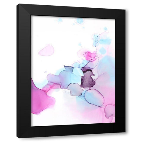 Fluid Magenta III Black Modern Wood Framed Art Print by Harper, Ethan