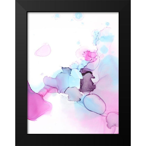Fluid Magenta III Black Modern Wood Framed Art Print by Harper, Ethan