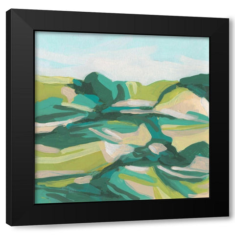 Layered Topography I Black Modern Wood Framed Art Print with Double Matting by Vess, June Erica
