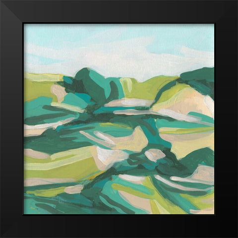 Layered Topography I Black Modern Wood Framed Art Print by Vess, June Erica