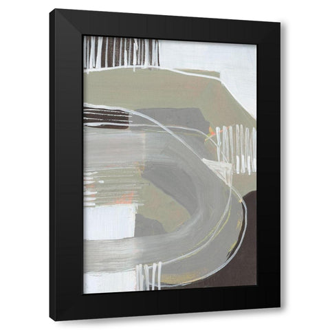 Arching Neutrals I Black Modern Wood Framed Art Print with Double Matting by Goldberger, Jennifer