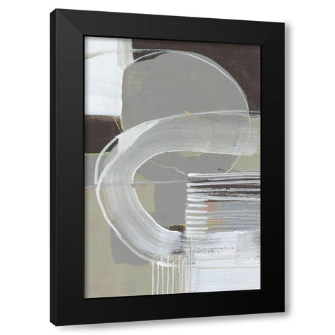 Arching Neutrals II Black Modern Wood Framed Art Print with Double Matting by Goldberger, Jennifer