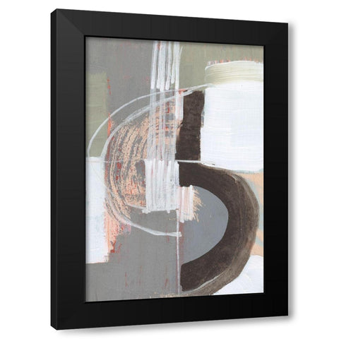 Arching Neutrals III Black Modern Wood Framed Art Print with Double Matting by Goldberger, Jennifer